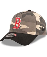 Men's New Era Boston Red Sox Camo Crown A-Frame 9FORTY Adjustable Hat