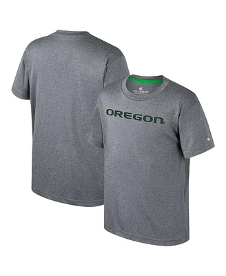 Big Boys Colosseum Heather Charcoal Oregon Ducks Very Metal T-shirt