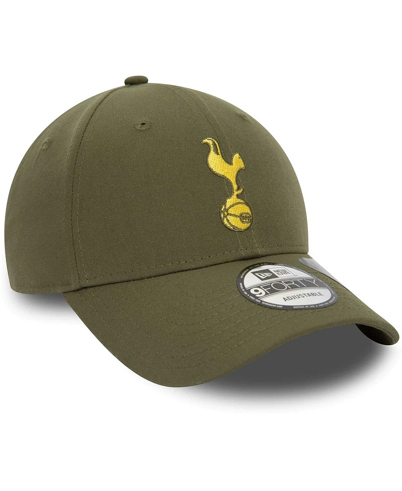 Men's New Era Olive Tottenham Hotspur Seasonal Color 9FORTY Adjustable Hat