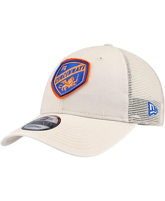Men's New Era Tan Fc Cincinnati Game Day 9TWENTY Adjustable Trucker Hat