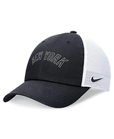 Men's Nike Navy New York Yankees Evergreen Wordmark Trucker Adjustable Hat