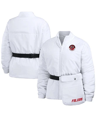 Women's Wear by Erin Andrews White Atlanta Falcons Packaway Full-Zip Puffer Jacket