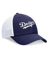 Men's Nike Royal Los Angeles Dodgers Evergreen Wordmark Trucker Adjustable Hat