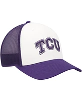 Men's '47 Brand White, Purple Tcu Horned Frogs Freshman Trucker Adjustable Hat