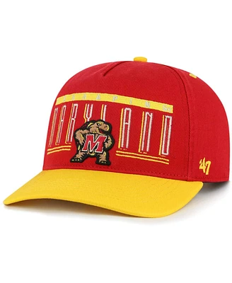 Men's '47 Brand Red Maryland Terrapins Double Header Hitch Adjustable Hat