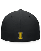 Men's Top of the World Black Iowa Hawkeyes Fitted Hat