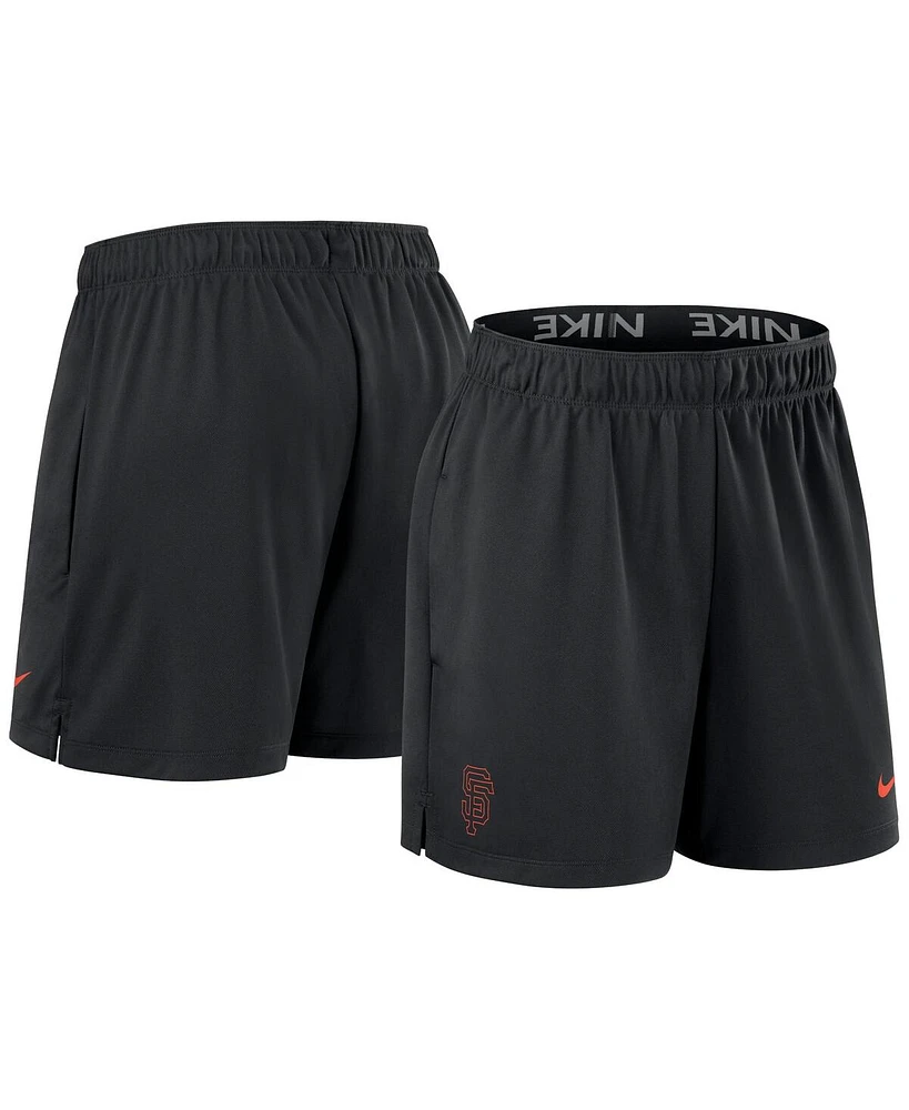 Women's Nike Black San Francisco Giants Authentic Collection Knit Shorts