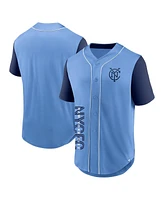 Men's Fanatics Light Blue New York City Fc Balance Fashion Baseball Jersey