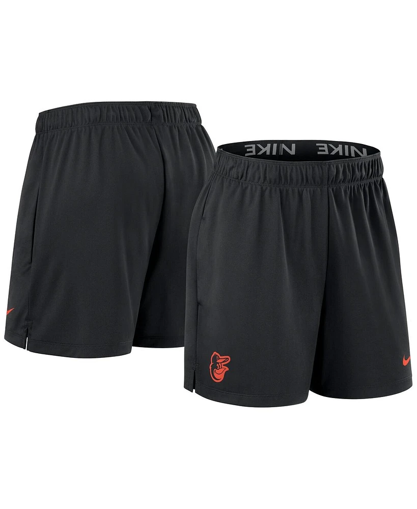 Women's Nike Black Baltimore Orioles Authentic Collection Knit Shorts