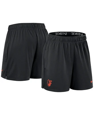 Women's Nike Black Baltimore Orioles Authentic Collection Knit Shorts
