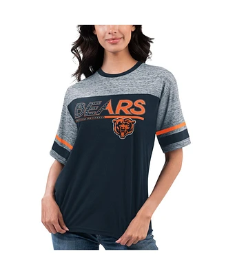 Women's G-iii 4Her by Carl Banks Navy Chicago Bears Track T-shirt