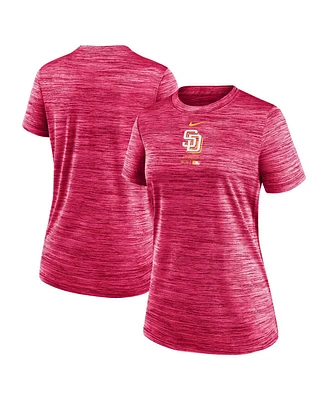 Women's Nike Pink San Diego Padres City Connect Practice Velocity Performance T-shirt