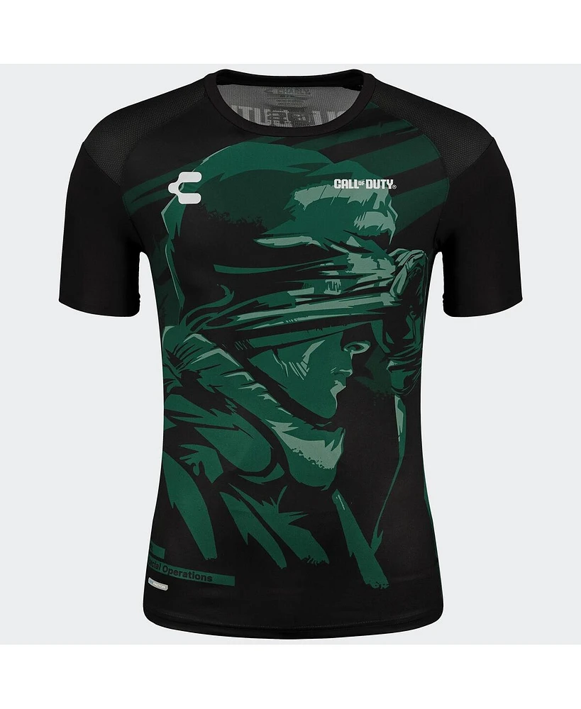Men's Charly Black, Green Call of Duty Dry Factor Training T-shirt