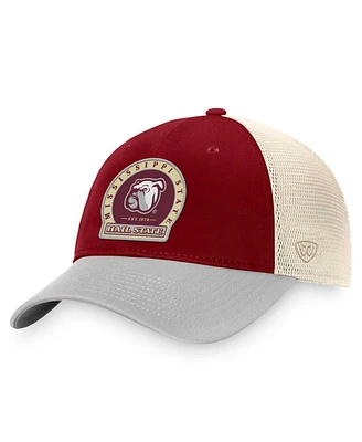 Men's Top of the World Maroon Mississippi State Bulldogs Refined Trucker Adjustable Hat
