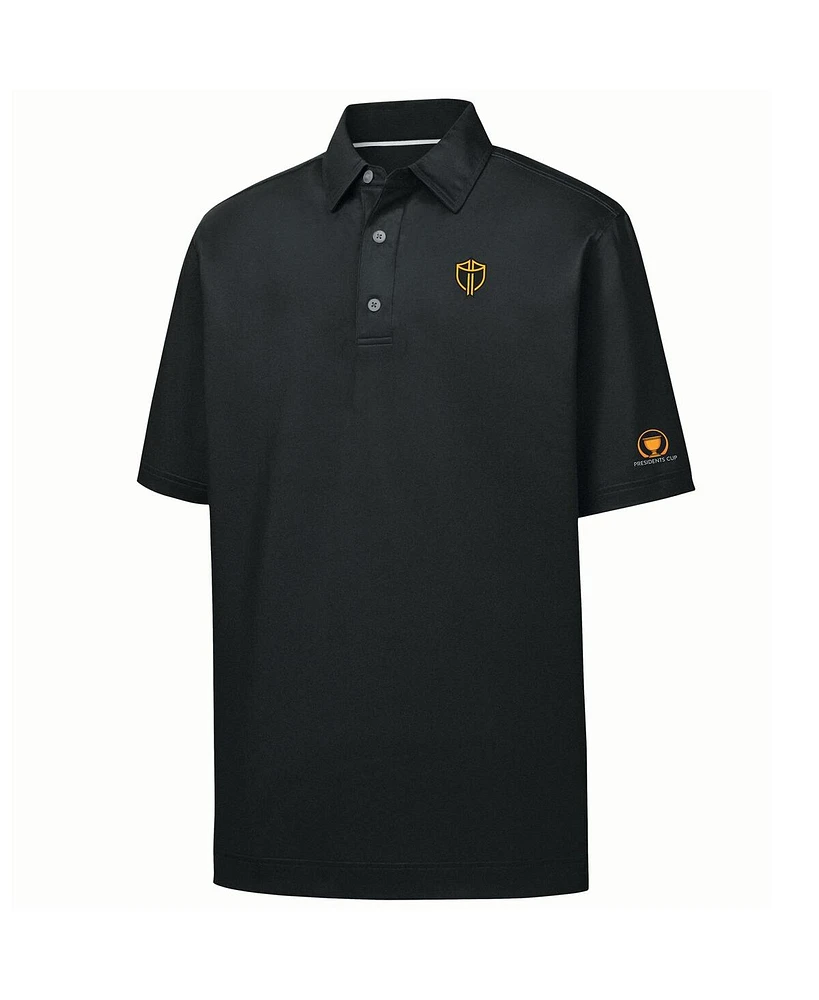 Men's FootJoy Black 2024 Presidents Cup International Team Pique ProDry Polo Shirt