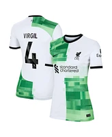 Women's Nike Virgil van Dijk White Liverpool 2023/24 Away Replica Player Jersey