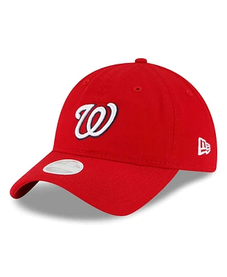 Women's New Era Red Washington Nationals Team Logo Core Classic 9TWENTY Adjustable Hat