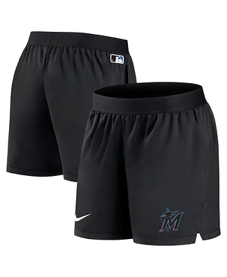 Women's Nike Black Miami Marlins Authentic Collection Team Performance Shorts
