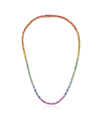 The Lovery Rainbow Gemstone Sapphire Necklace
