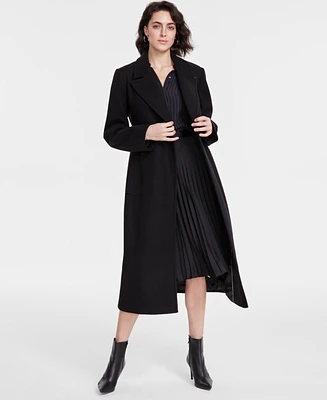 Dkny Women's Notched-Collar Double-Breasted Wrap Coat