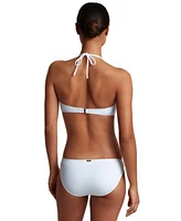 Lauren Ralph Lauren Womens Shirred V Wire Bandeau Bikini Top Beach Club Hipster Bikini Bottoms