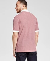 Club Room Men's Geometric Short-Sleeve Polo Shirt, Created for Macy's