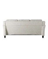 Lifestyle Solutions 78.7" W Polyester Harvard Sofa with Curved Arms