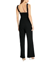 Donna Morgan Women's Square-Neck Belted Jumpsuit