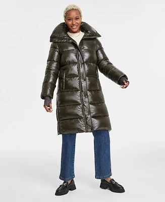 Bcbgmaxazria Women's Hooded Collared Puffer Coat