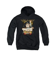 Justice League Boys Youth Deflection Pull Over Hoodie / Hooded Sweatshirt