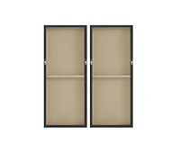 Two Black Dominos 2-Piece Canvas Wall Art Set