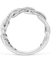 Effy Diamond Intertwined Circle Statement Ring (1-1/20 ct. t.w.) in 14k White Gold