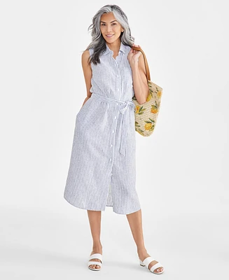 Style & Co Women's Sleeveless Shirtdress, Created for Macy's