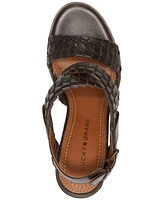 Lucky Brand Women's Dabene Woven Strappy Slingback Block-Heel Sandals