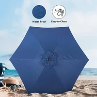 Blue 7.5' Patio Umbrella with Tilt/Crank