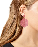 Guess Mixed Stone Hexagon Chandelier Earrings