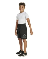 adidas Big Boys Aeroready Elastic Waistband Big Logo Woven Shorts