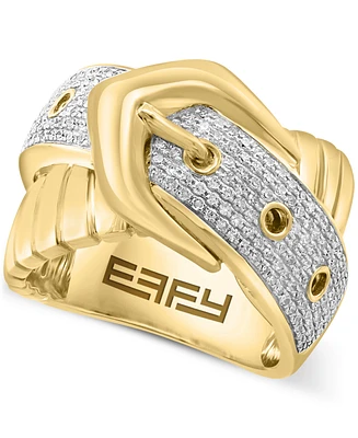 Effy Diamond Belt Buckle Statement Ring (1/2 ct. t.w.) in 14k Gold