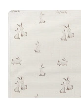 Crane Baby Cotton Bunny Fitted Crib Sheet