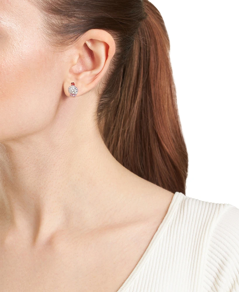 Giani Bernini Crystal Cupcake Stud Earrings in Sterling Silver, Created for Macy's