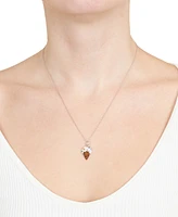 Giani Bernini Crystal Pave Ice Cream 18" Pendant Necklace in Sterling Silver, Created for Macy's