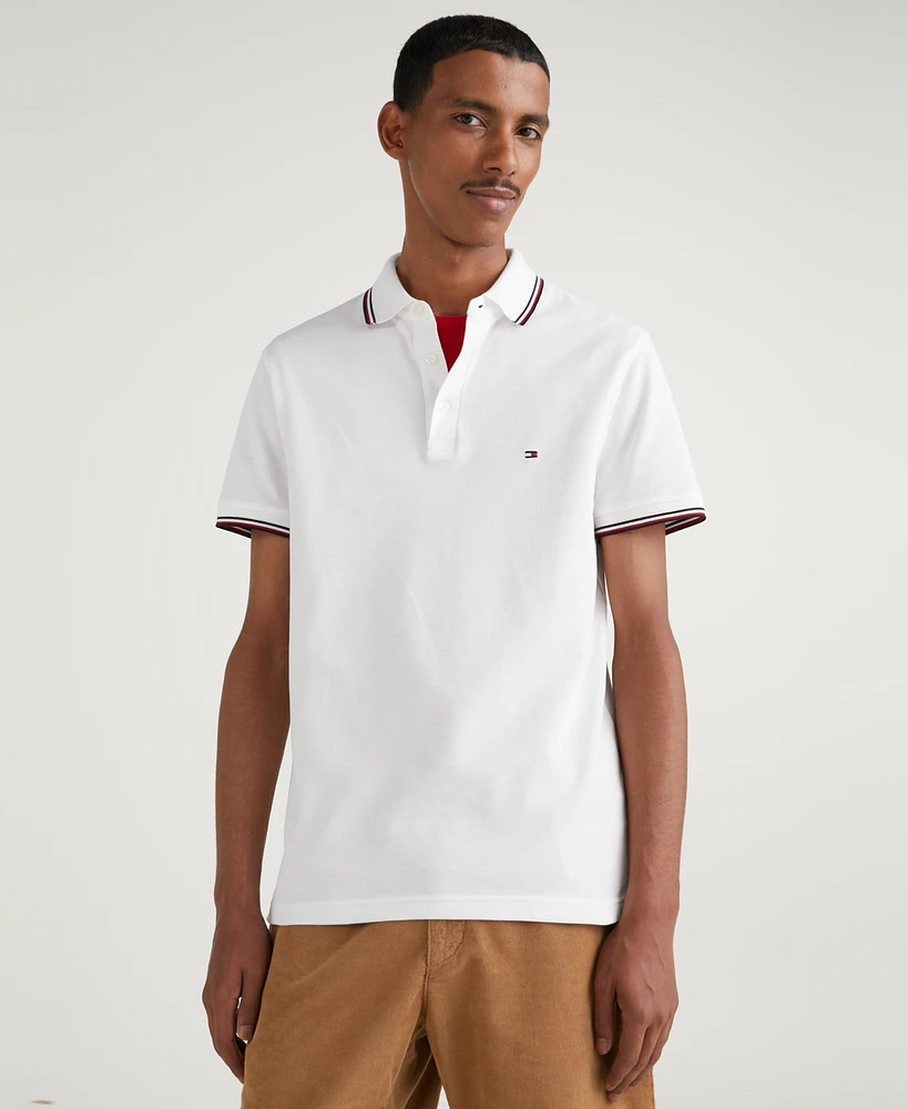 Tommy Hilfiger Men's Slim-Fit 1985 Red White & Blue Polo Shirt