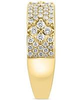 Diamond Floral Pave Band (3/4 ct. t.w.) in 14k Gold