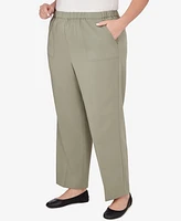 Alfred Dunner Plus Tuscan Sunset Twill Average Length Pant