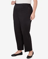 Alfred Dunner Plus Opposites Attract Short Length Sateen Pant