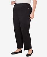 Alfred Dunner Plus Size Opposites Attract Short Length Sateen Pant