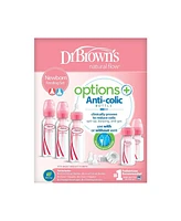 Dr. Brown's 17 Piece Anti-Colic Options+ Baby Bottle Newborn Feeding Set - Pink