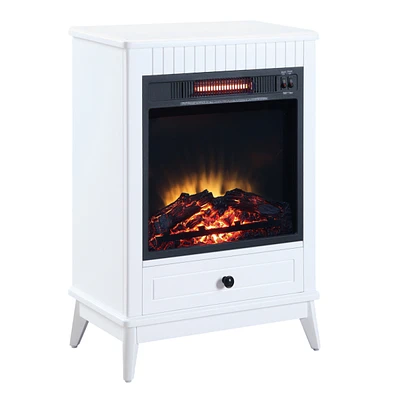 Simplie Fun Hamish Fireplace in White Finish