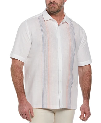 Cubavera Men's Big & Tall Gradient-Stripe Linen Blend Chambray Shirt