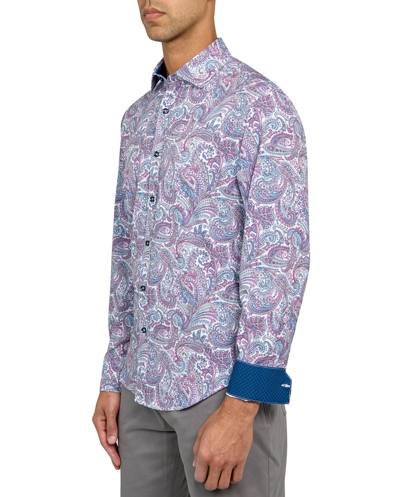 Society of Threads Men's Performance Stretch Paisley Shirt